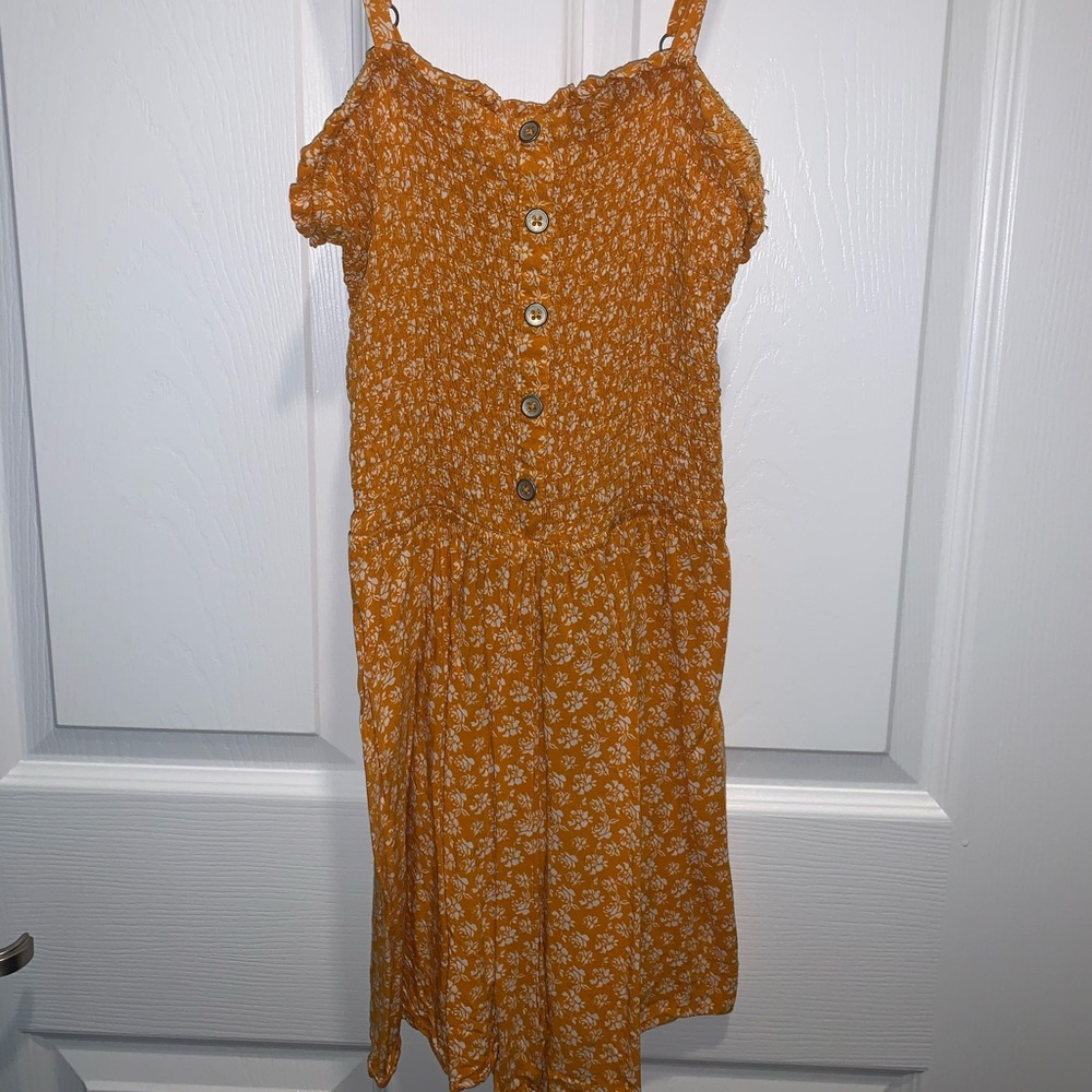 Yellow floral romper